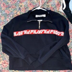Back FIla half zip sweater